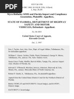 Myra Holladay Sims and Florida Import and Compliance Association, Plaintiffs v. State of Florida, Department of Highway Safety and Motor Vehicles, Defendant, 832 F.2d 1558, 11th Cir. (1987)