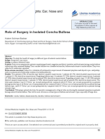 Role of Surgery in Isolated Concha Bullosa: Clinical Medicine Insights: Ear, Nose and Throat