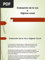 Evaluación de La Voz e Higiene Vocal