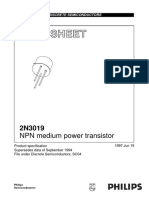 2N3019 NPN Power Transistor Datasheet