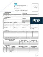 Employement Application Form 2014