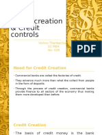 Credit Creation & Credit Controls