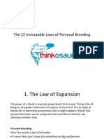 The 22 Immutable Laws of Personal Branding by Thinkosaur