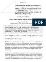 National Labor Relations Board v. Local 294, International Brotherhood of Teamsters, Chauffeurs, Warehousemen and Helpers of America, 279 F.2d 83, 2d Cir. (1960)