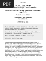 Fed. Sec. L. Rep. P 92,406 R. Stockton Rush, III v. Oppenheimer & Co., and Scott Seskis, 779 F.2d 885, 2d Cir. (1985)