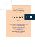 G Gusdorf - La Parole PDF