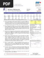 Allianz Malaysia Berhad: 1QFY12/10 Results Within Expectations-27/05/2010