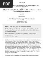 United States of America Ex Rel. John McGrath v. J. E. Lavallee, Warden of Clinton Prison, Dannemora, New York, 319 F.2d 308, 2d Cir. (1963)