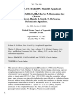 Emmanuel D. Patterson v. Thomas A. Coughlin, Iii, Charles P. Hernandez (Sic Charles P. Hermanderz), Harold J. Smith, N. Desantos, 761 F.2d 886, 2d Cir. (1985)