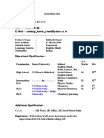 Curriculum Vitae: Ccsuniversity Ccsuniversity Ccsuniversity + Delhi University