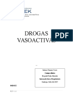 Drogas Vasoactivas: Facultad de Ciencias y de La Actividad Física Carrera de Enfermería