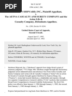 Jakobson Shipyard, Inc. v. The Aetna Casualty and Surety Company and The Aetna Life & Casualty Company, 961 F.2d 387, 2d Cir. (1992)