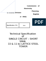 Technical Specification of Short Span 33 K.V OHL