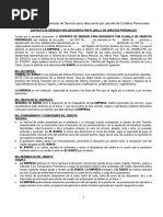 Contrato Marco de Servicio para Descuento Por Planilla