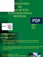 Presentation ON Role of Wto in International Business: Presented by - Mahendra Amol, Praveen, Rakesh