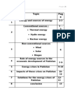 Pakistan Main Energy Resource and Energy Crises and Solution