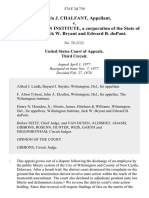 Patricia J. Chalfant, Appellant, V. The Wilmington Institute, A Corporation of The State of Delaware, Jack W. Bryant and Edward B. Dupont