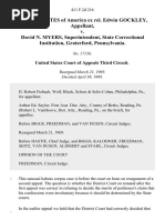 United States of America Ex Rel. Edwin Gockley v. David N. Myers, Superintendent, State Correctional Institution, Graterford, Pennsylvania, 411 F.2d 216, 3rd Cir. (1969)