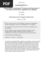 Ronald ROMPILLA v. Martin HORN, Commissioner, Pennsylvania Department of Corrections Martin Horn, Appellant/Cross-Appellee