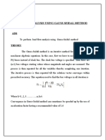 Load Flow Analysis-Gauss Seidel Method