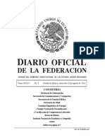 Diario Oficial de La Federación Mexicana 10/08/2016