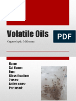 Volatile Oils Organo Midterms