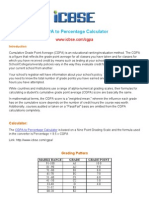 CGPA To Percentage Calculator