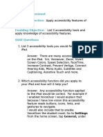 Sample Assessment Terminal Objective