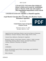 United States v. Argel Beatriz Gonzalez de Taylor, A/K/A Beatrice Taylor, 989 F.2d 495, 4th Cir. (1993)