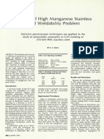 Analysis of High Manganese Stainless Steel Weldabilityproblem