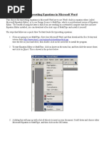 Typesetting Equations in Microsoft Word