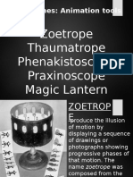 Zoetrope Thaumatrope Phenakistoscope Praxinoscope Magic Lantern