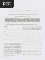 Applications of Microorganism in Food Biotechnology