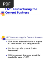 L&T: Restructuring The Cement Business