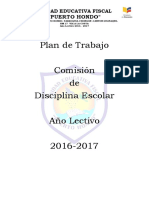 Plan de Trabajo Comision de Disciplina