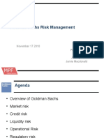 Goldman Sachs Risk Management: November 17 2010 Presented By: Ken Forsyth Jeremy Poon Jamie Macdonald