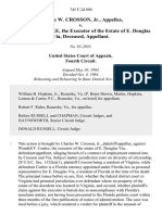 Charles W. Crosson, Jr. v. Wendell F. Conlee, The of The Estate of E. Douglas Via, Deceased, 745 F.2d 896, 4th Cir. (1984)