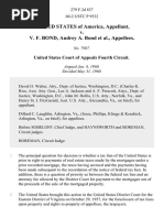 United States v. V. F. Bond, Audrey A. Bond, 279 F.2d 837, 4th Cir. (1960)