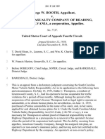 George W. Booth v. American Casualty Company of Reading, Pennsylvania, A Corporation, 261 F.2d 389, 4th Cir. (1958)