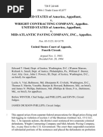 United States v. Wright Contracting Company, United States of America v. Mid-Atlantic Paving Company, Inc., 728 F.2d 648, 4th Cir. (1984)