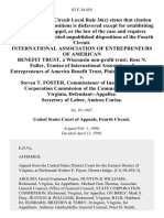 International Association of Entrepreneurs of American Benefit Trust, a Wisconsin Non-Profit Trust Ross N. Fuller, Trustee of International Association of Entrepreneurs of America Benefit Trust v. Steven T. Foster, Commissioner of Insurance, State Corporation Commission of the Commonwealth of Virginia, Secretary of Labor, Amicus Curiae, 82 F.3d 410, 4th Cir. (1996)