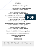 United States v. Thomas Calvin Ricks, A/K/A Joe Dancer, United States of America v. James A. Carter, United States of America v. Marcell Moffatt, A/K/A Black Barney, United States of America v. Stanley Rodgers, United States of America v. Kerney William Lindsey, A/K/A Wilco, United States of America v. Beatrice Roberts, United States of America v. Maurice David King, A/K/A Peanut, 802 F.2d 731, 4th Cir. (1986)