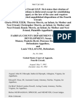Gloria Pfoltzer Theresa Morris, an Infant, by Mother and Next Friend Christopher Morris, an Infant, by Mother and Next Friend Randy Morris, an Infant, by Mother and Next Friend v. Fairfax County Department of Human Development Susan Manzo Paulette Byrd Florence Hannigan, and Louis Villafane, 966 F.2d 1443, 4th Cir. (1992)