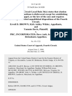 Erroll D. Brown Kirk Ashley Wilder, and Tammie Davis v. PRC, Incorporated Dave Ault Jeff Atkinson, 91 F.3d 129, 4th Cir. (1996)