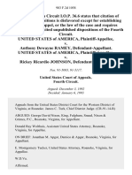 United States v. Anthony Dewayne Ramey, United States of America v. Rickey Ricardio Johnson, 983 F.2d 1058, 4th Cir. (1993)