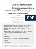 United States v. Olimpia Nunez, 8 F.3d 822, 4th Cir. (1993)