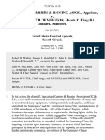 Specialized Carriers & Rigging Assoc. v. Commonwealth of Virginia Harold C. King R.L. Suthard, 795 F.2d 1152, 4th Cir. (1986)