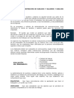 Informe de Administración de Sueldos y Salarios y Análisis Ocupacional