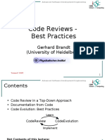 Code Reviews - Best Practices: Gerhard Brandt (University of Heidelberg)