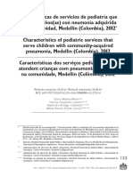 Características de Servicios de Pediatría Que Atienden Niños Con Neumonia Adquirida en La Comunidad Medelllin-Colombia